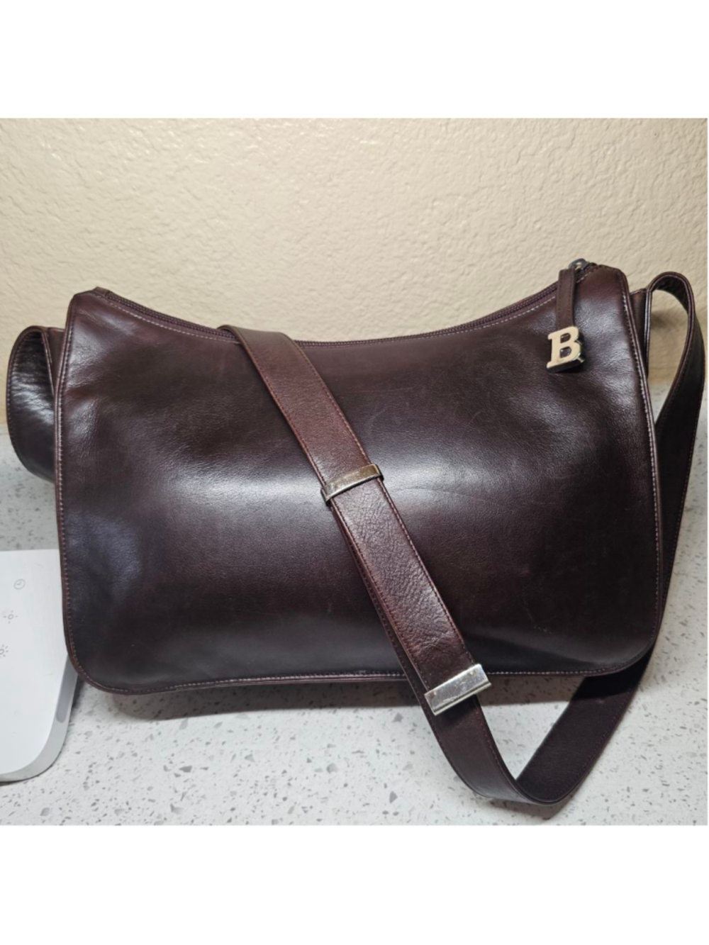 Vintage Bally Brown Leather Shoulder Bag – Made in Italy